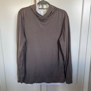 Men's Casual Brown Long Sleeve Hoodie